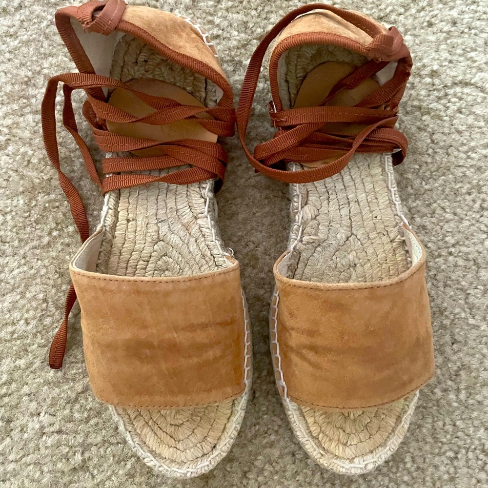 Jcrew Suede flatform espadrilles
